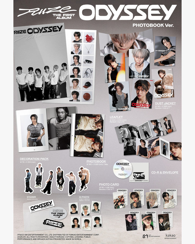 RIIZE - 1st Full Album [ODYSSEY] (PHOTOBOOK Ver.) (7 Versions)