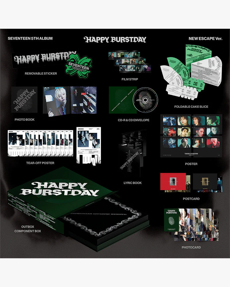 SEVENTEEN - 5th Album 'HAPPY BURSTDAY' (3 Versions)