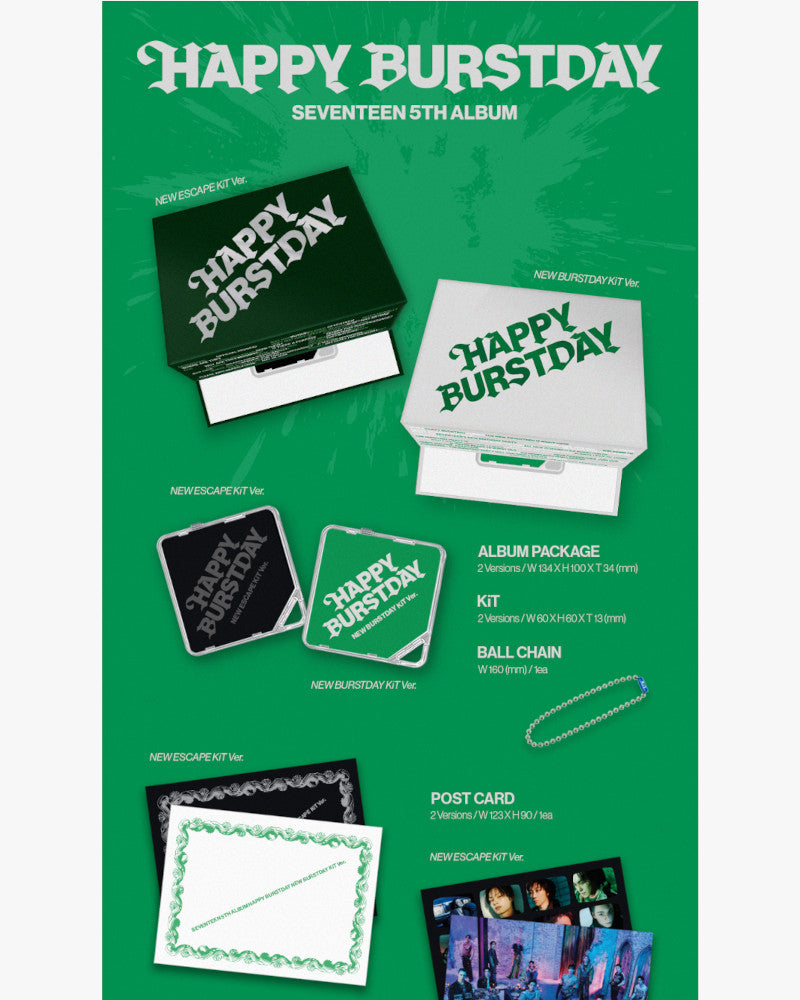 SEVENTEEN - 5th Album 'HAPPY BURSTDAY' (KiT Ver.) (2 Versions)