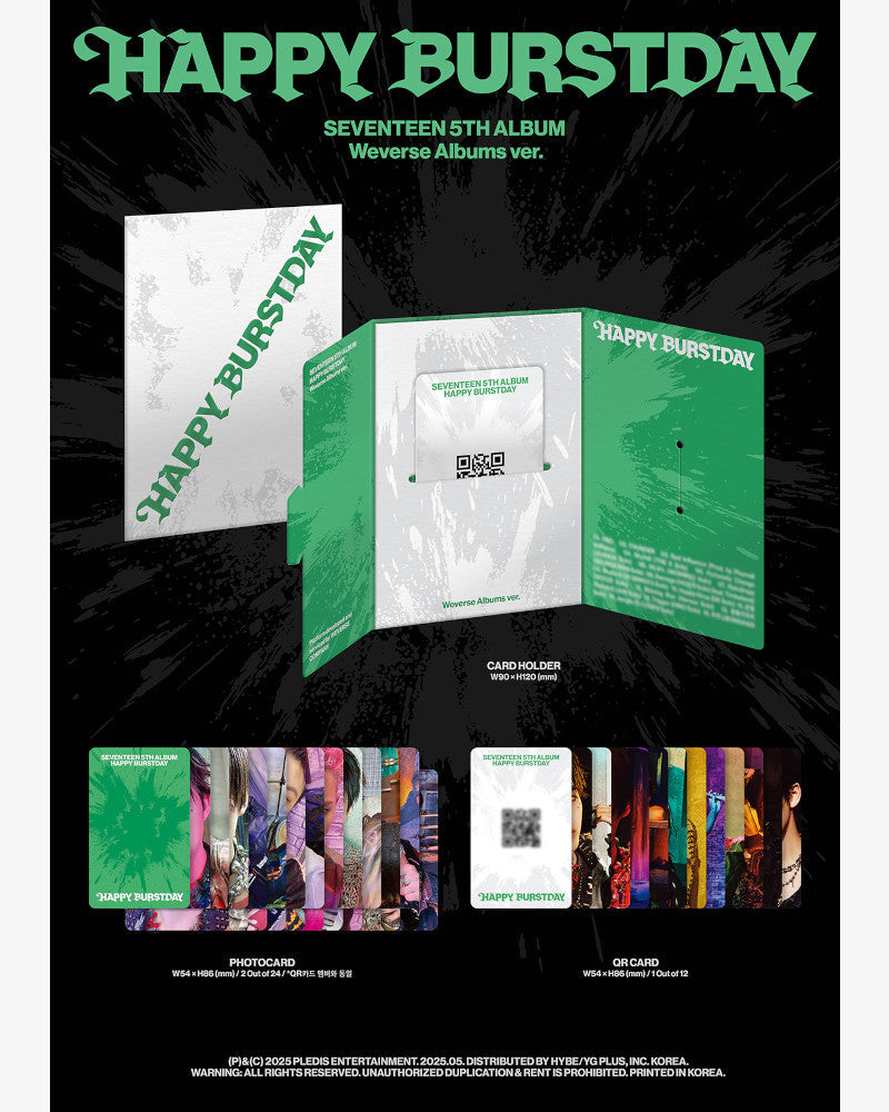 SEVENTEEN - 5th Album 'HAPPY BURSTDAY' (Weverse Albums ver.)