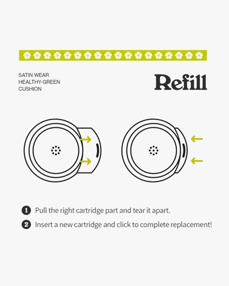 Warehouse Sale - unleashia Satin Wear Healthy-Green Cushion CASE